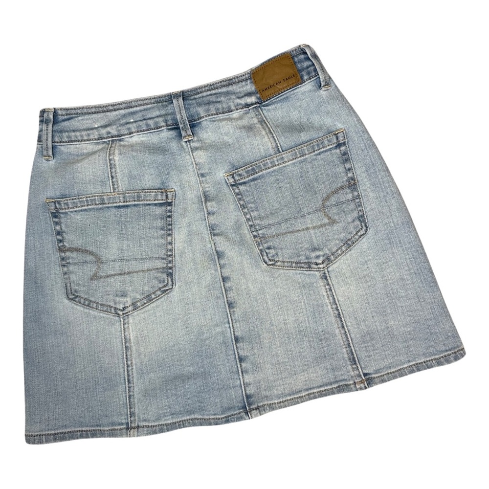 American Eagle Front Button Jeans Mini Skirt Size… - image 2